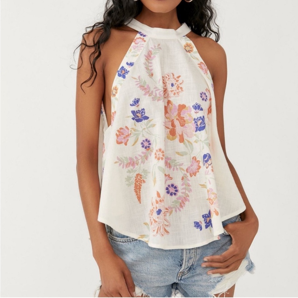 Free People Floral Halter Tank Top – XS